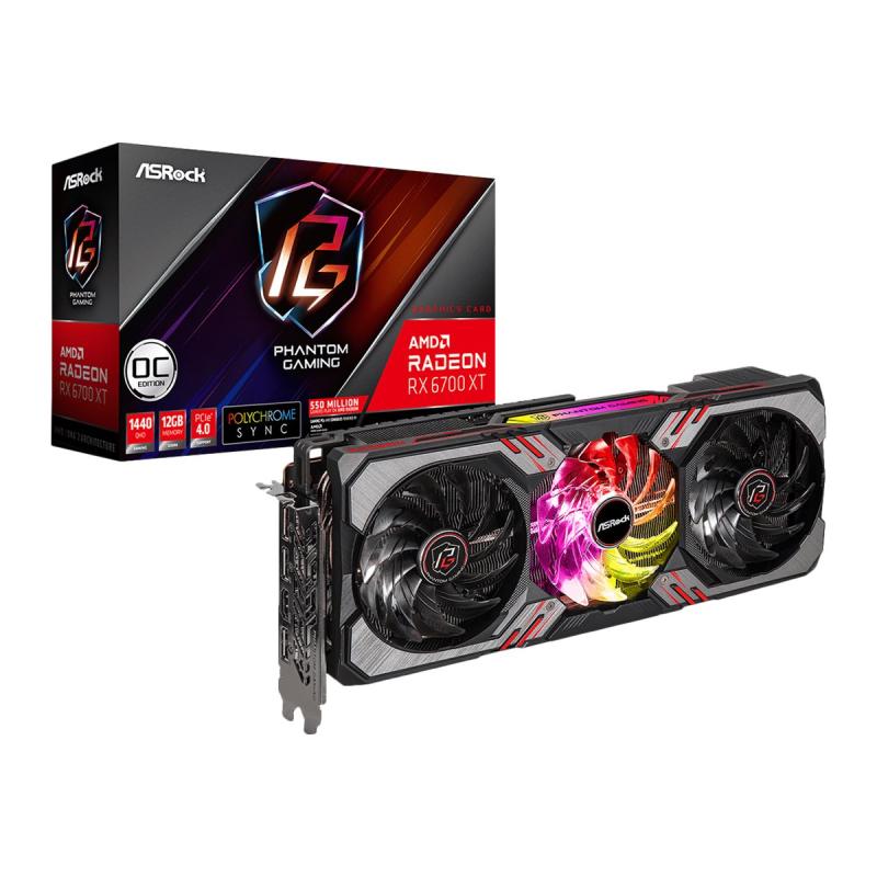 ASRock Radeon RX 6700 XT Phantom Gaming D 12GB OC (90-GA2EZZ-00UANF) (90GA2EZZ00UANF)