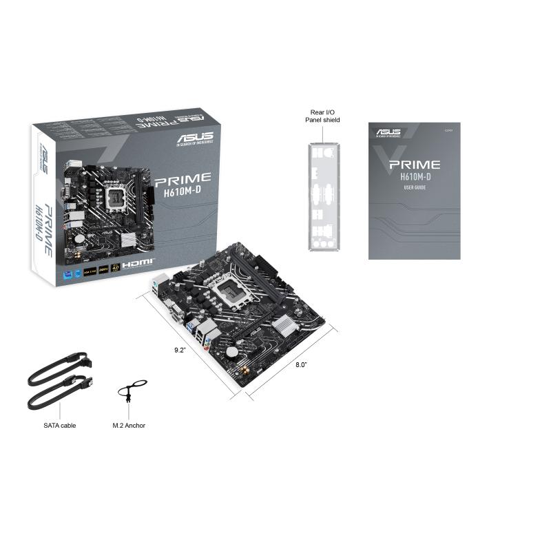 ASUS Mainboard Prime H610M-D H610MD (90MB1G80-M0EAY0) (90MB1G80M0EAY0)