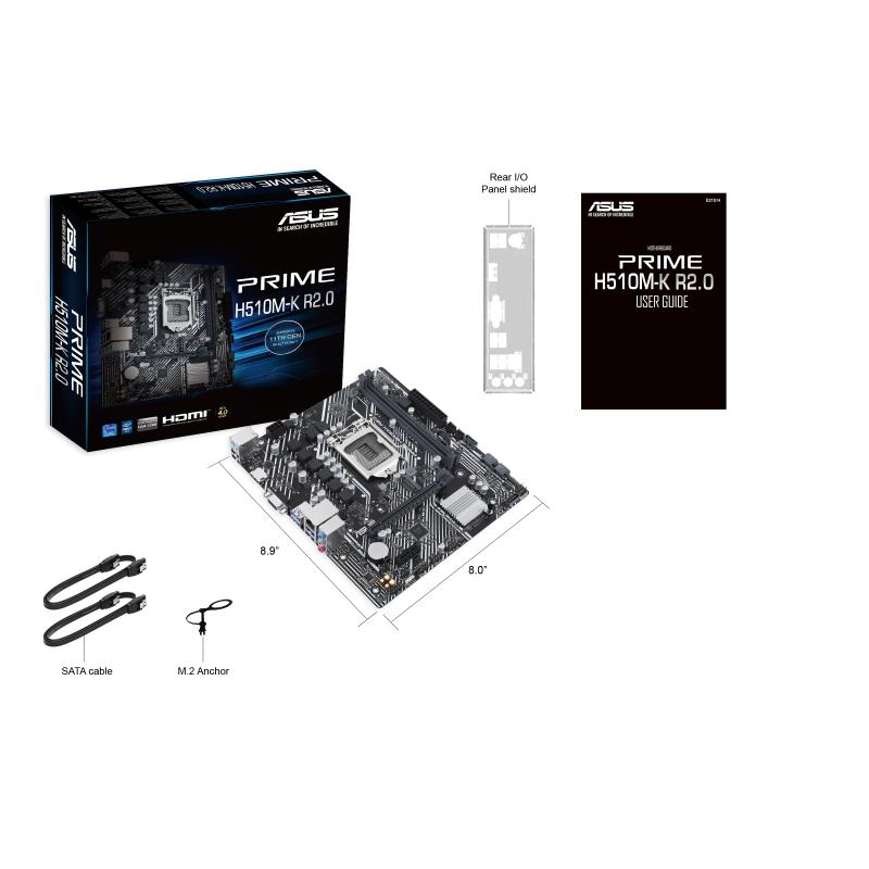 ASUS Mainboard PRIME H510M-K H510MK R2 0 (90MB1E80-M0EAY0) (90MB1E80M0EAY0)
