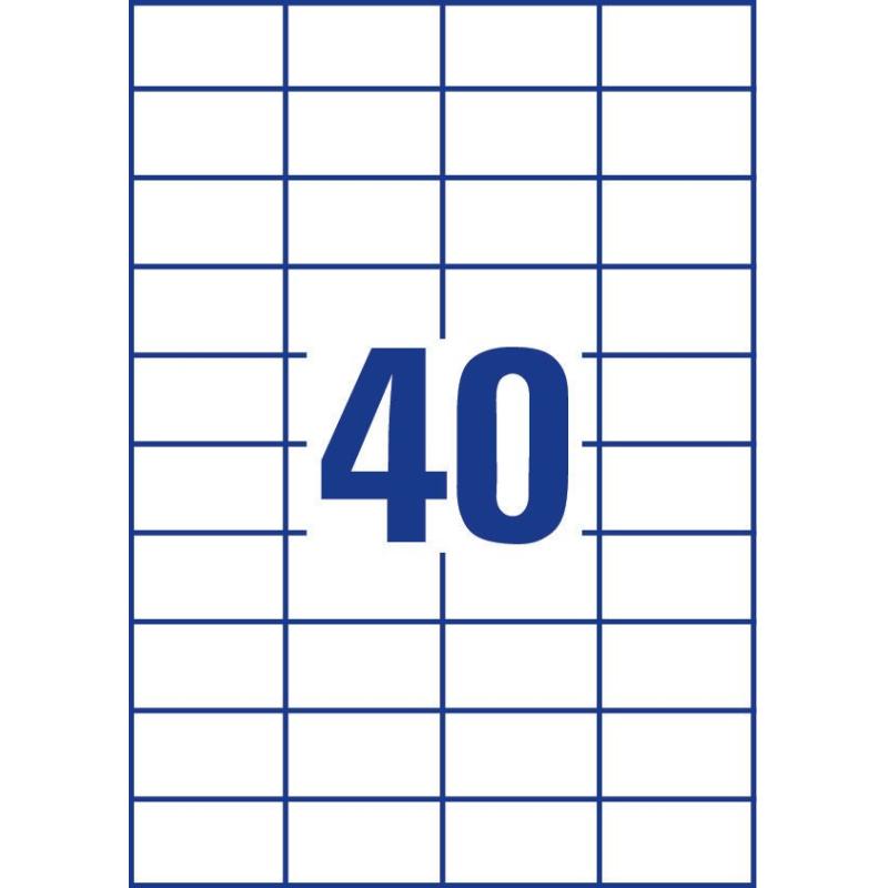 Avery Zweckform, Avery Labels 52,5 x 29,7mm, A4 (3651)