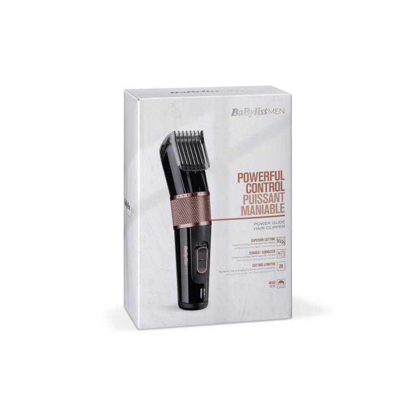 BaByliss Men Hair Clipper Power Glide black Schwarz (E974E)