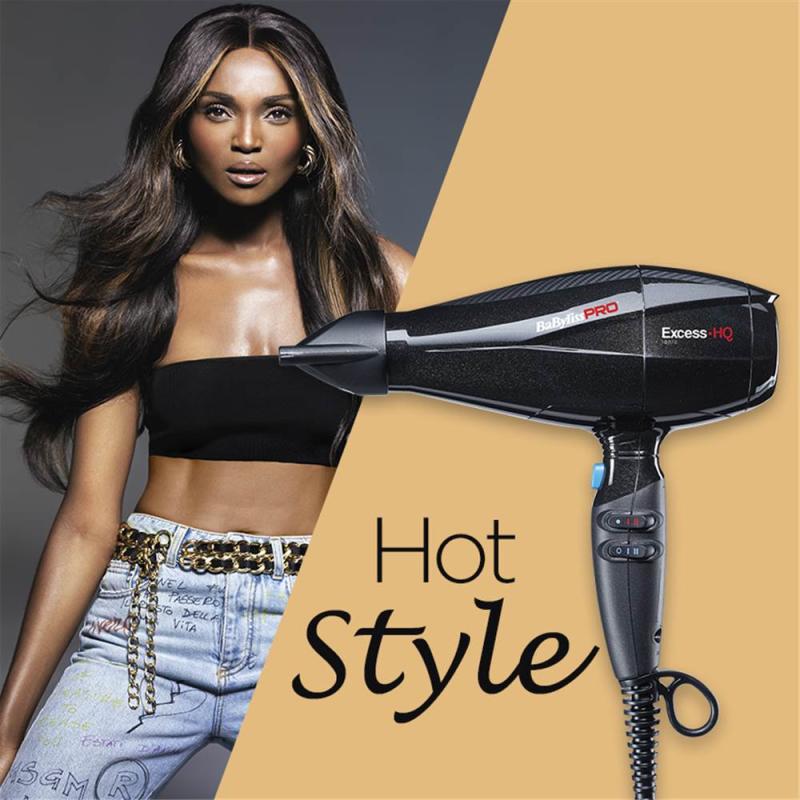 BaByliss Pro Hair Dryer Pro Excess-HQ ExcessHQ black Schwarz (BAB6990IE)