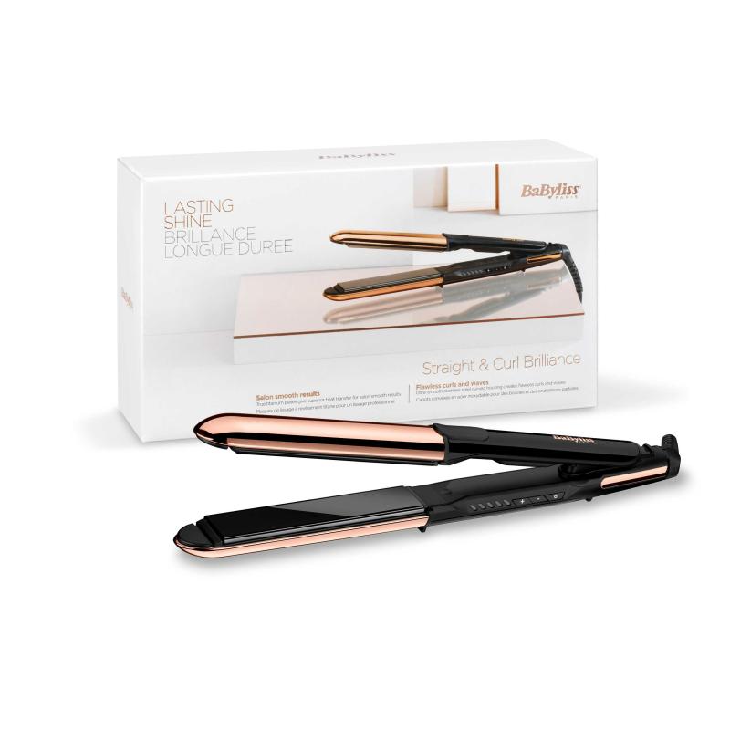 BaByliss Straightener Straight & Curl Brilliance 2-in-1 2in1 black gold (ST482E)