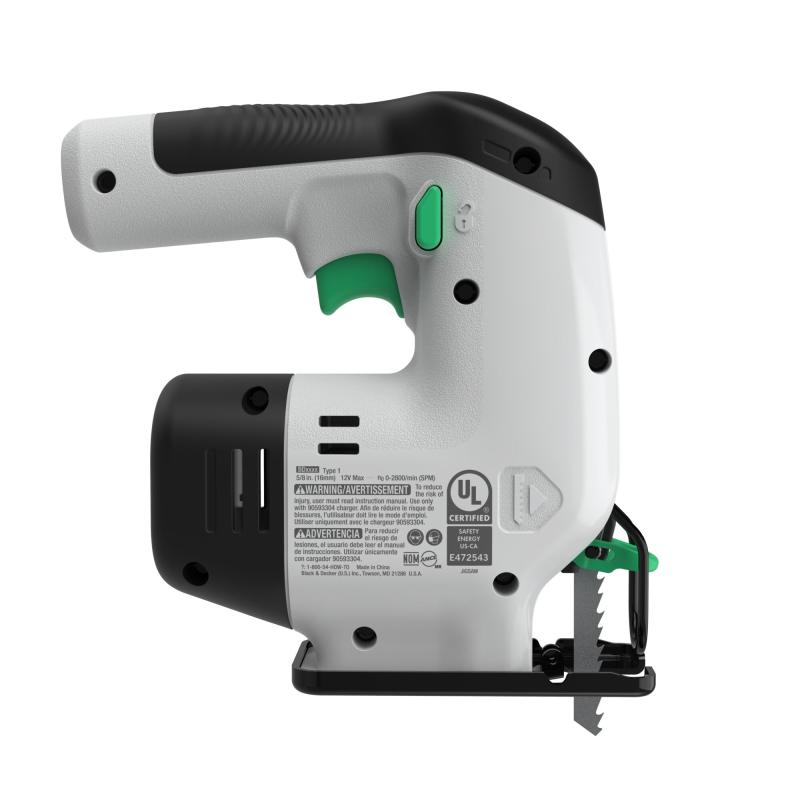 Black Schwarz & Decker Jigsaw 12V 1,5Ah (REVJ12C-QW) (REVJ12CQW)