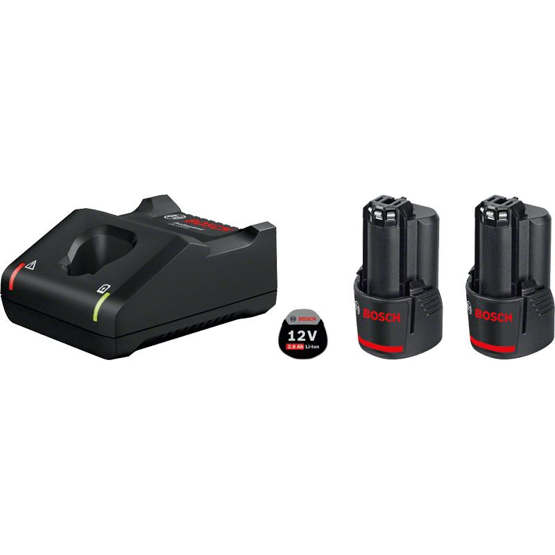 Bosch Professional Battery Set rechargable 2x 2 0 Ah 12V (1600A019R8)