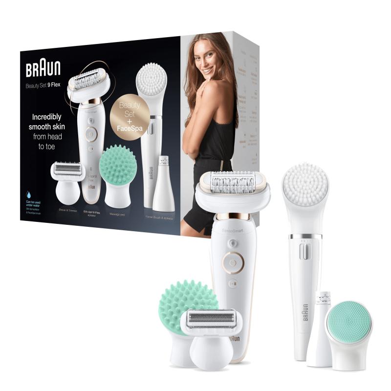 Braun Epilierer Silk-epil Silkepil 9 Flex 9300 Beauty Set SensoSmart Wet&Dry (236696)