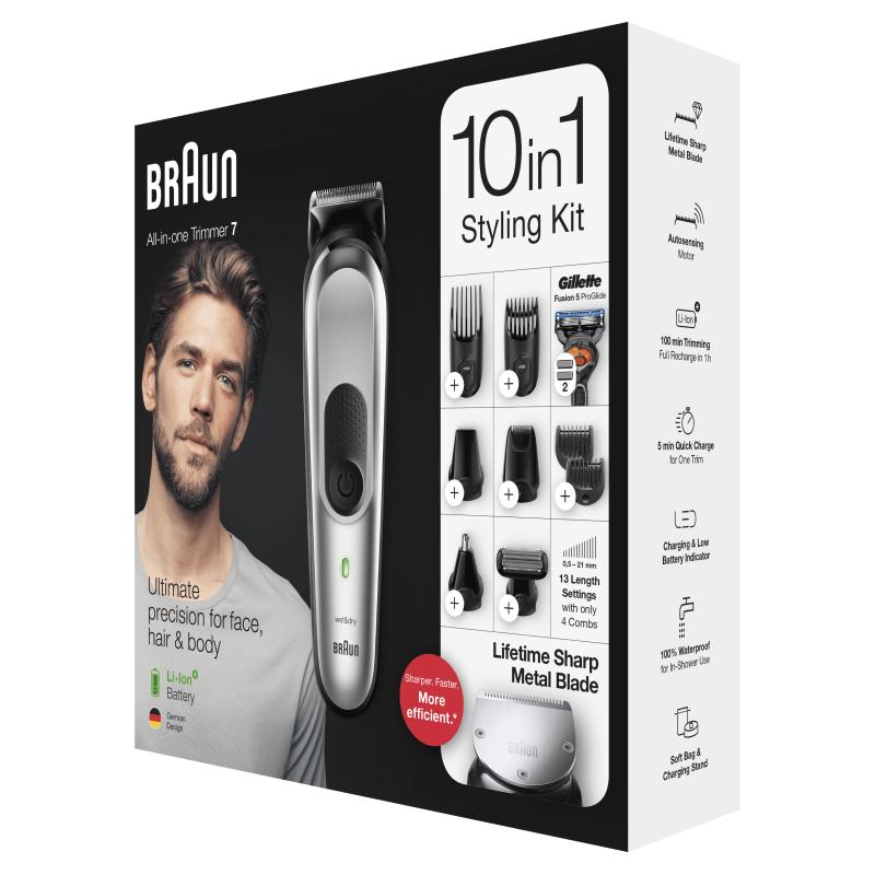 Braun Hair Clipper MGK7220 MultiGrooming Kit 10in1 (81704978)