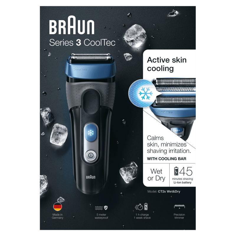 Braun Shaver Series 3 CoolTec CT2s black Schwarz (071464)