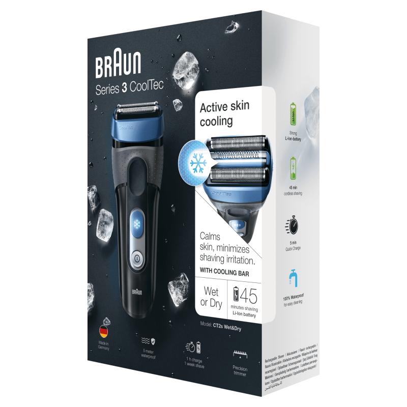 Braun Shaver Series 3 CoolTec CT2s black Schwarz (071464)