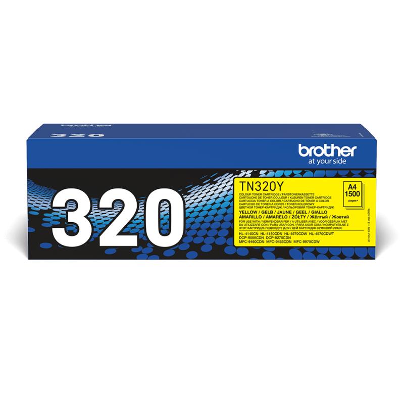 Brother Cartridge TN-320 TN320 Yellow Gelb 1,5k (TN320Y)