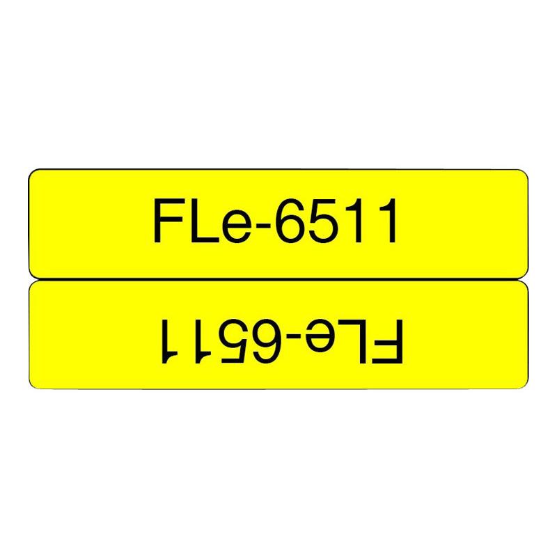 Brother Etikettenfähnchen FLe-6511 FLe6511 Yellow Black (FLE6511)
