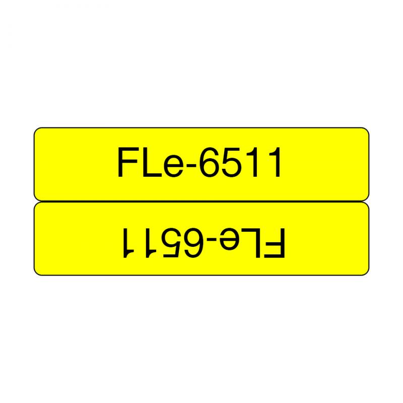Brother Etikettenfähnchen FLe-6511 FLe6511 Yellow Black (FLE6511)
