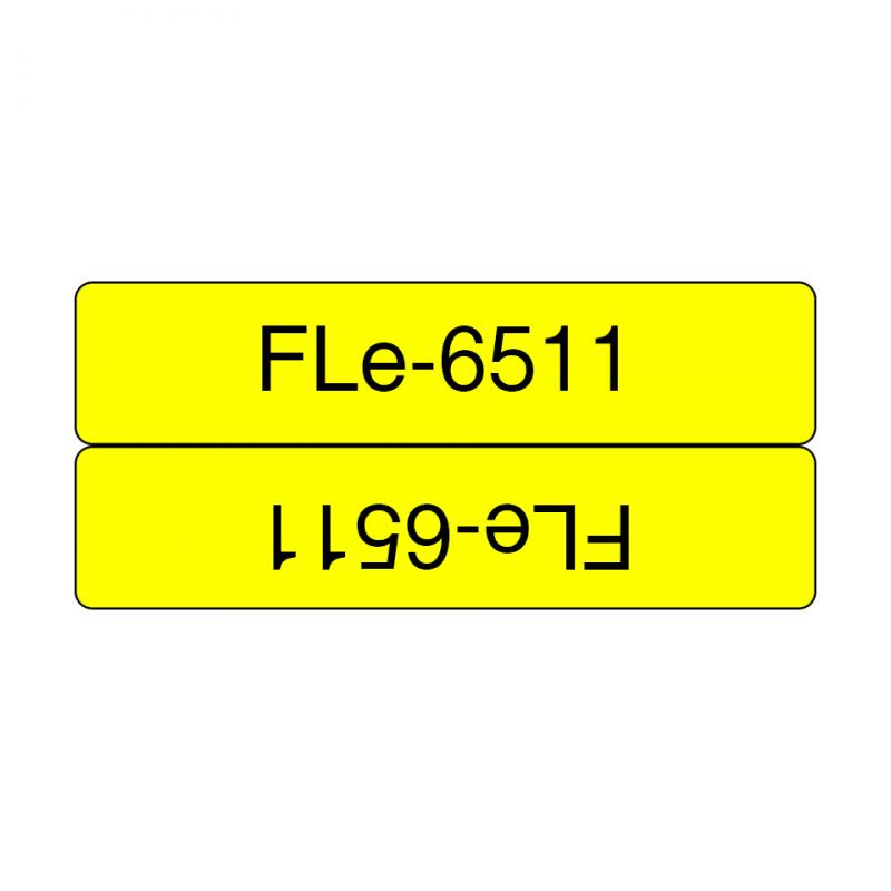 Brother Etikettenfähnchen FLe-6511 FLe6511 Yellow Black (FLE6511)