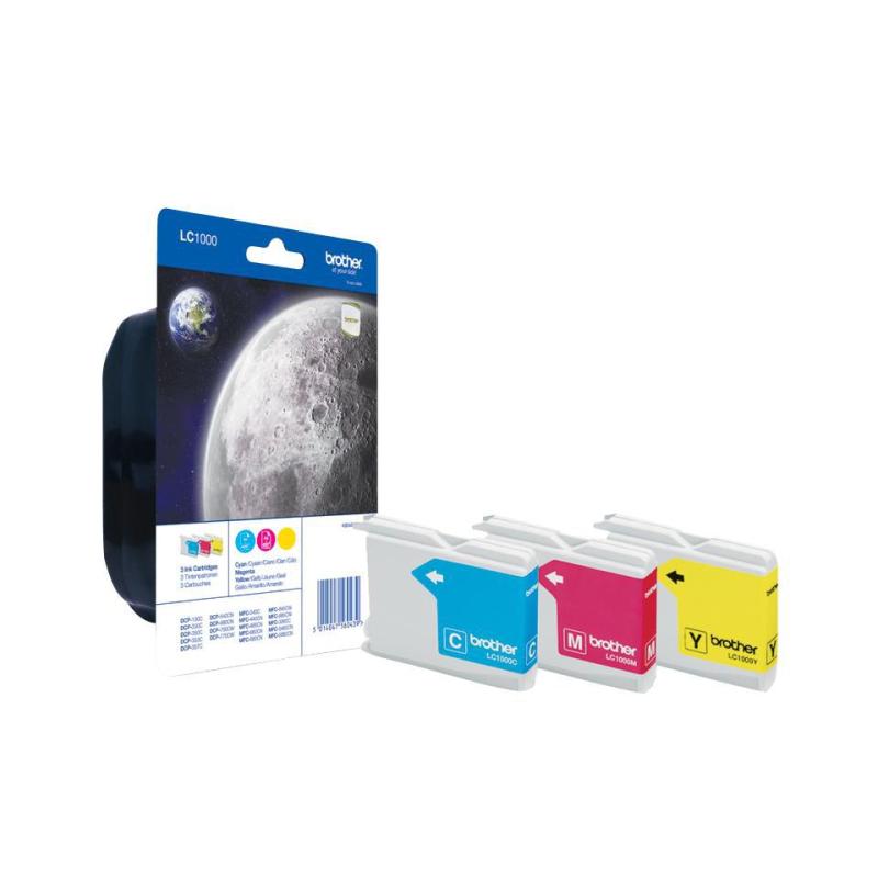 Brother Ink LC 1000 Rainbow Blister mit Alarm (LC1000RBWBPDR)