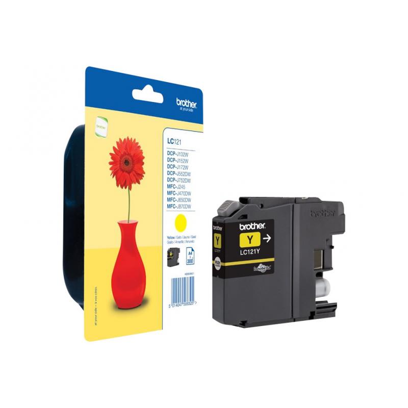 Brother Ink LC 121 Yellow Gelb 0,3k (LC121Y)