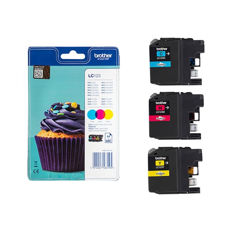 Brother Ink LC 123 Color-Pack ColorPack (LC123RBWBPDR)