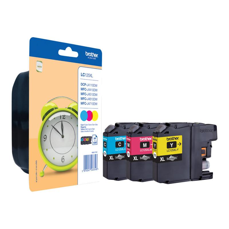Brother Ink LC 125XL Rainbow-Pack RainbowPack (LC125XLRBWBPDR)