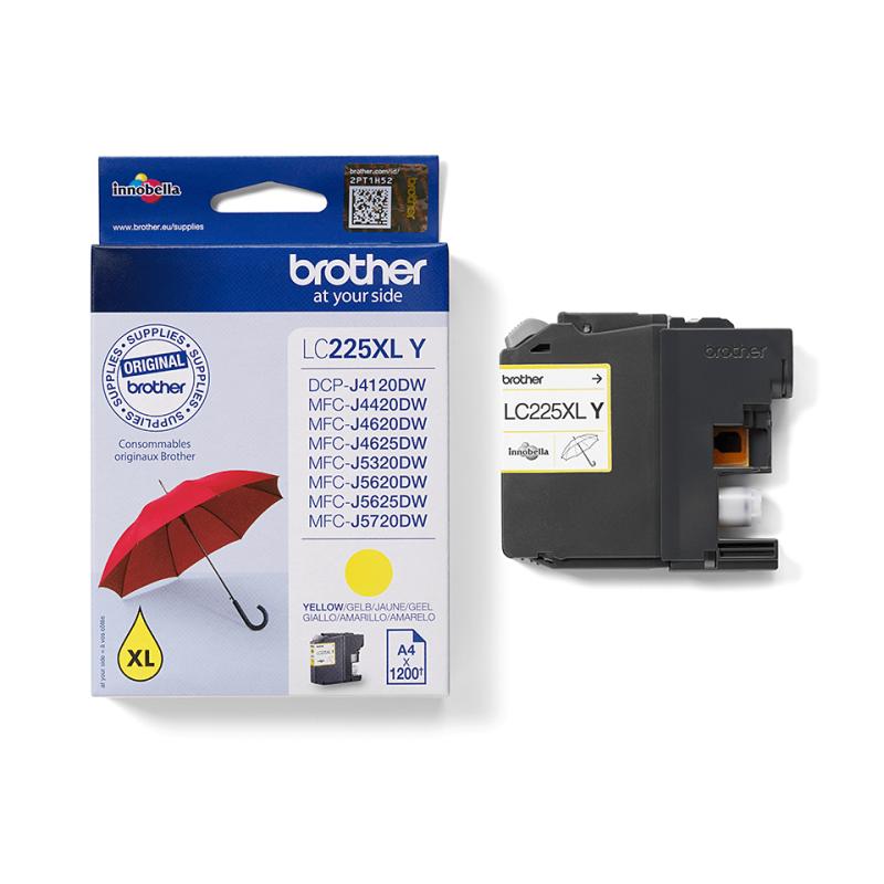 Brother Ink LC 225XL Yellow Gelb 1,2k (LC225XLY)