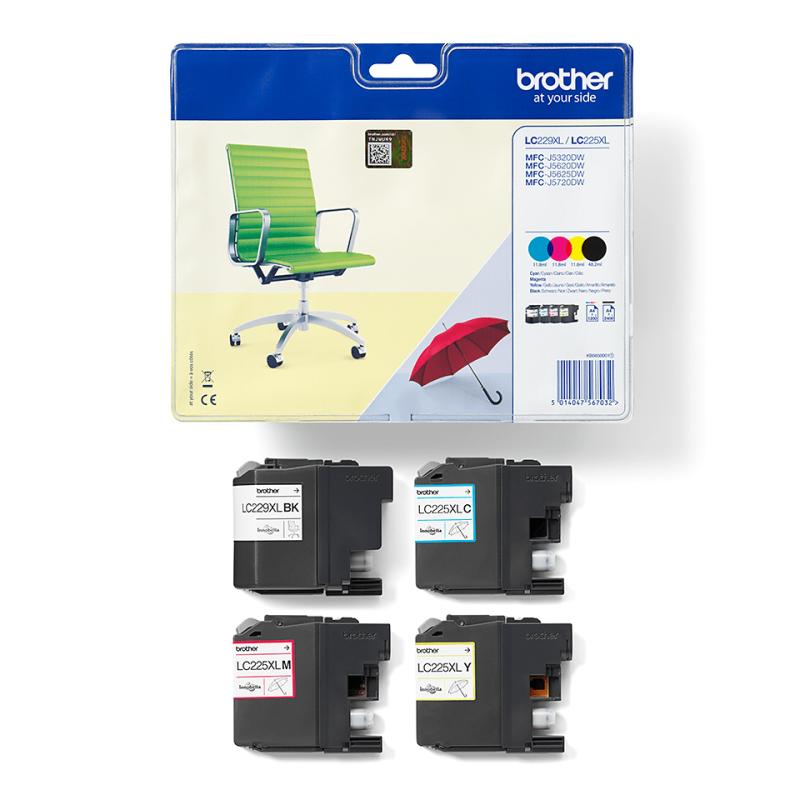 Brother Ink LC-229XL LC229XL Black Schwarz & Color (LC229XLVALBP)