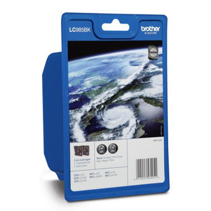 Brother Ink LC 985 Black Schwarz Twin-Pack TwinPack (LC985BKBP2DR)