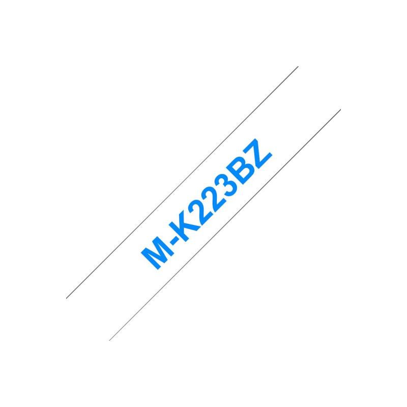 Brother Schriftbandkassette M-K223 MK223 White Blue (MK223BZ)