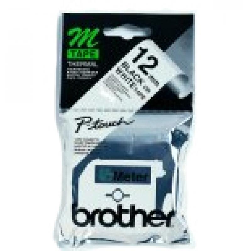 Brother Schriftbandkassette M-K231 MK231 White Black (MK231BZ)
