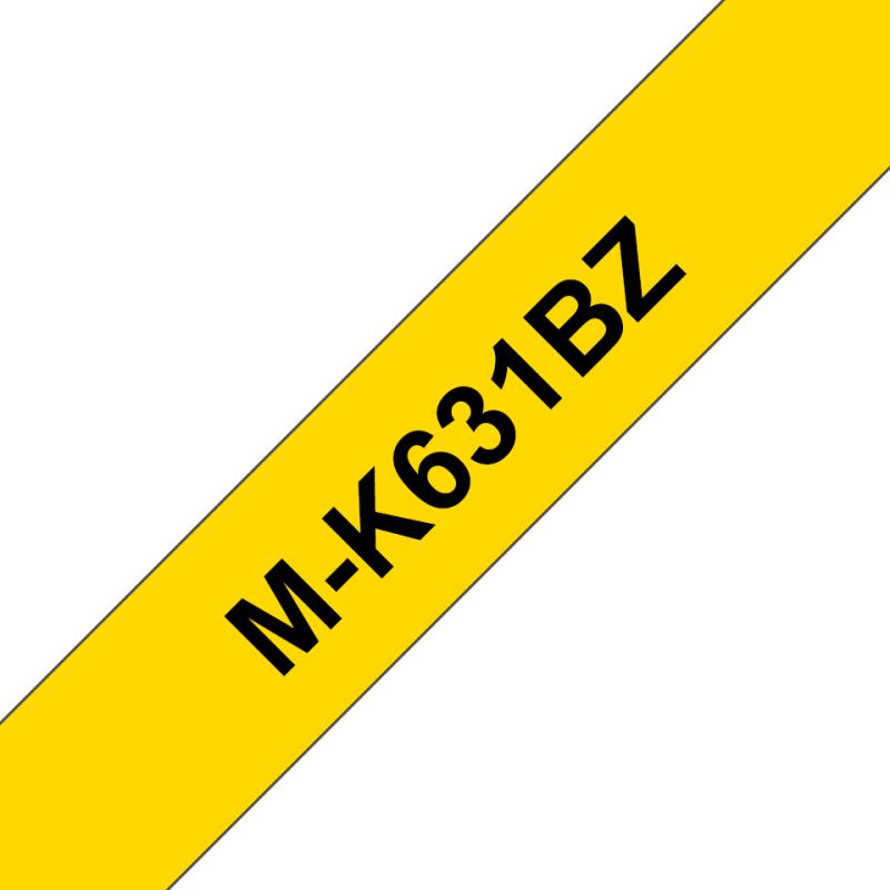 Brother Schriftbandkassette M-K631 MK631 Yellow Black (MK631BZ)