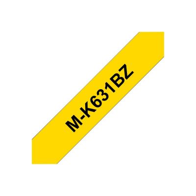 Brother Schriftbandkassette M-K631 MK631 Yellow Black (MK631BZ)
