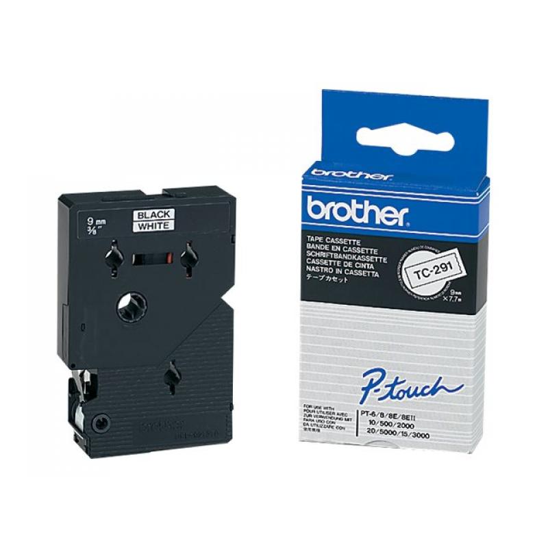 Brother TC-Schriftbandkassette TCSchriftbandkassette TC-291 TC291 White Black (TC291)