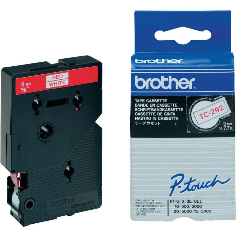 Brother TC-Schriftbandkassette TCSchriftbandkassette TC-292 TC292 White Red (TC292)
