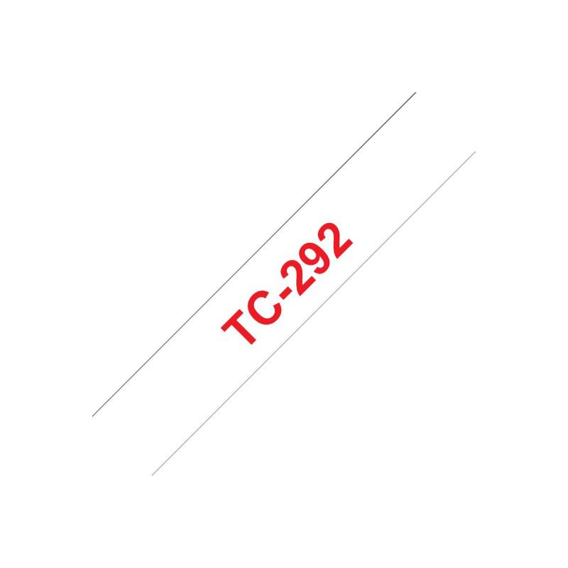 Brother TC-Schriftbandkassette TCSchriftbandkassette TC-292 TC292 White Red (TC292)