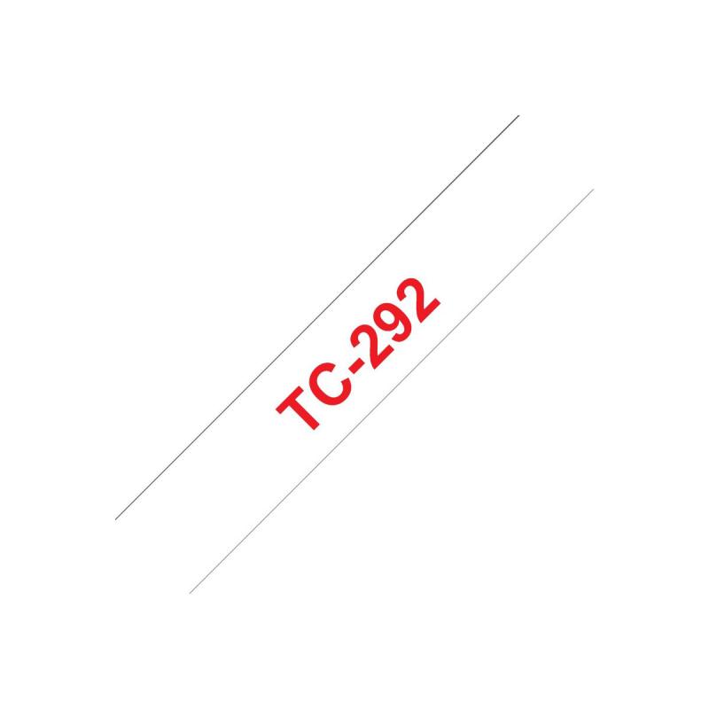 Brother TC-Schriftbandkassette TCSchriftbandkassette TC-292 TC292 White Red (TC292)