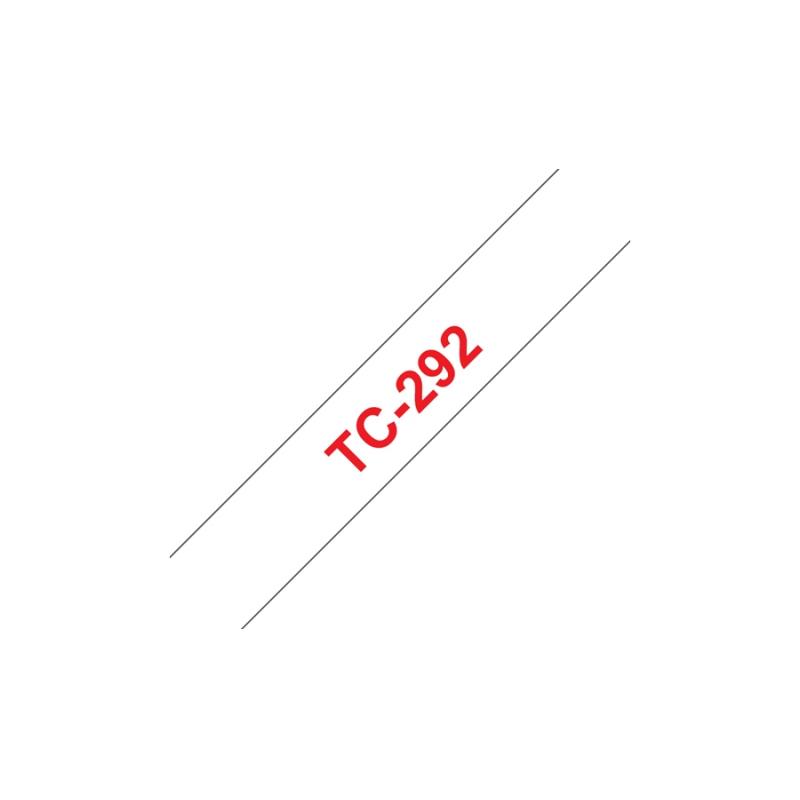 Brother TC-Schriftbandkassette TCSchriftbandkassette TC-292 TC292 White Red (TC292)