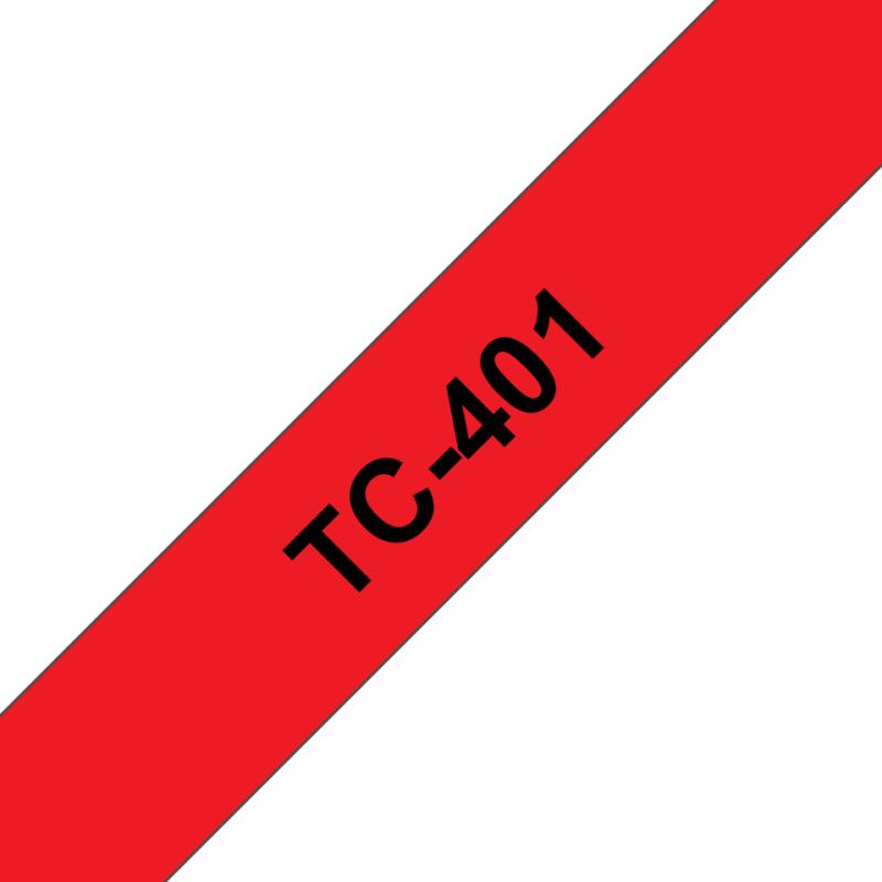 Brother TC-Schriftbandkassette TCSchriftbandkassette TC-401 TC401 Red Black (TC401)