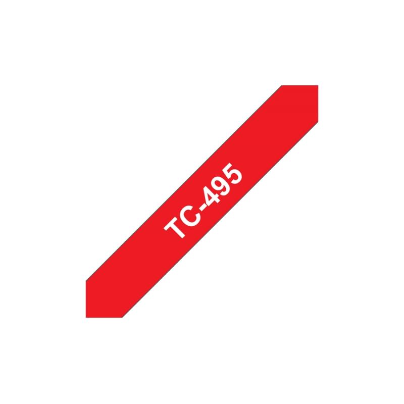 Brother TC-Schriftbandkassette TCSchriftbandkassette TC-495 TC495 Red White (TC495)