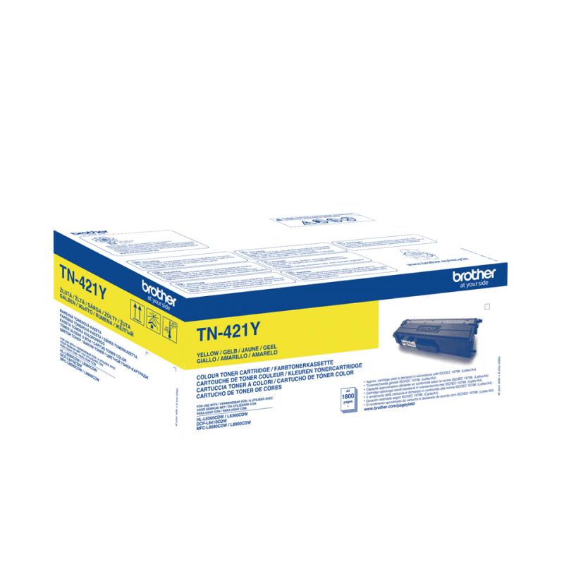 Brother Toner TN-421 TN421 Yellow Gelb 1,8k (TN421Y)