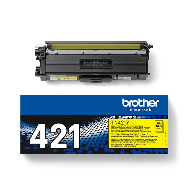 Brother Toner TN-421 TN421 Yellow Gelb 1,8k (TN421Y)
