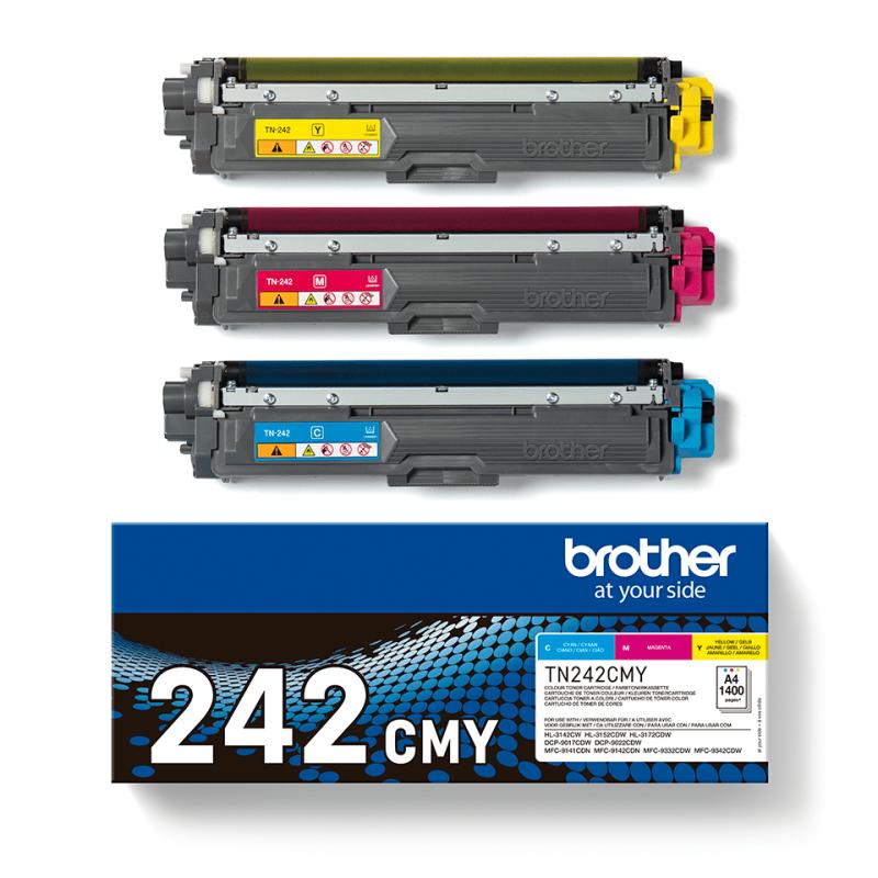 Brother Toner (TN242CMY) TN-242 TN242 Value PACK