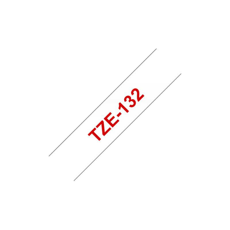 Brother TZE-Schriftbandkassette TZESchriftbandkassette TZe-132 TZe132 Transparent Red (TZE132)