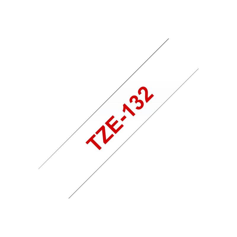 Brother TZE-Schriftbandkassette TZESchriftbandkassette TZe-132 TZe132 Transparent Red (TZE132)