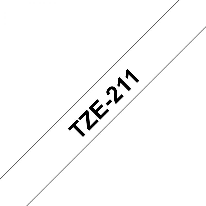 Brother TZE-Schriftbandkassette TZESchriftbandkassette TZe-211 TZe211 Weiß Schwarz (TZE211)