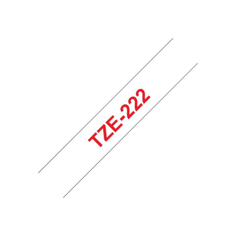 Brother TZE-Schriftbandkassette TZESchriftbandkassette TZe-222 TZe222 White Red (TZE222)