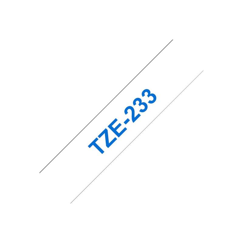 Brother TZE-Schriftbandkassette TZESchriftbandkassette TZe-233 TZe233 White Blue (TZE233)