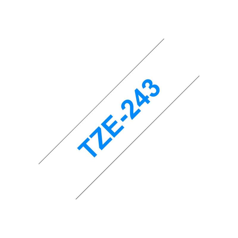 Brother TZE-Schriftbandkassette TZESchriftbandkassette TZe-243 TZe243 White Blue (TZE243)