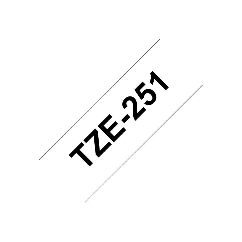 Brother TZE-Schriftbandkassette TZESchriftbandkassette TZe-251 TZe251 White Black (TZE251)