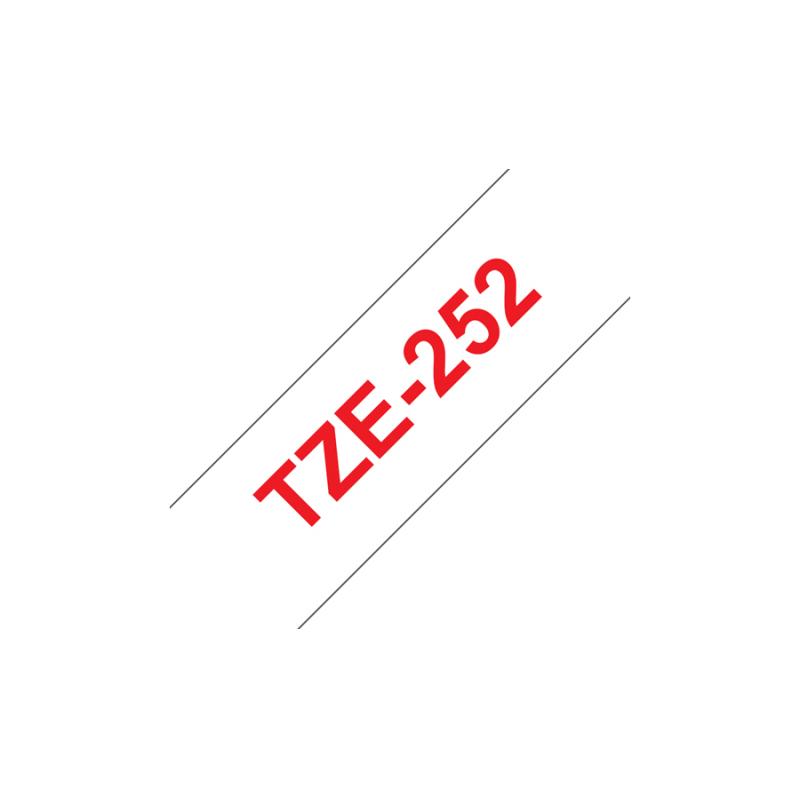 Brother TZE-Schriftbandkassette TZESchriftbandkassette TZe-252 TZe252 White Red (TZE252)