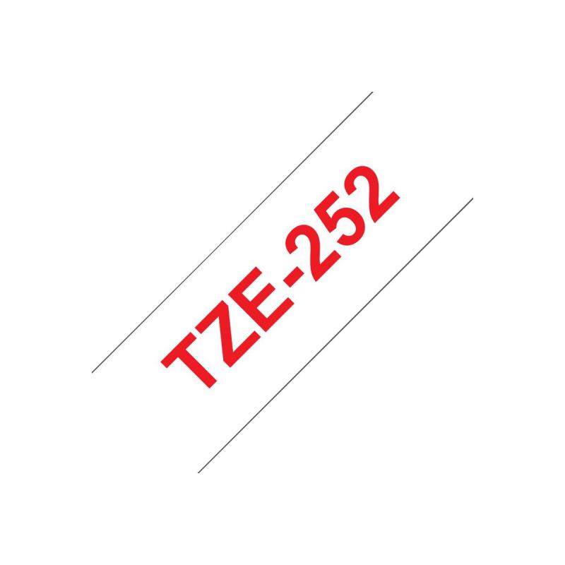 Brother TZE-Schriftbandkassette TZESchriftbandkassette TZe-252 TZe252 White Red (TZE252)