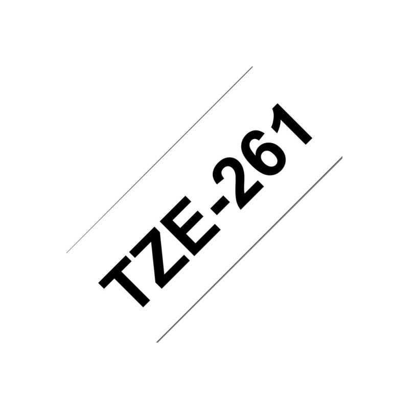 Brother TZE-Schriftbandkassette TZESchriftbandkassette TZe-261 TZe261 White Black (TZE261)
