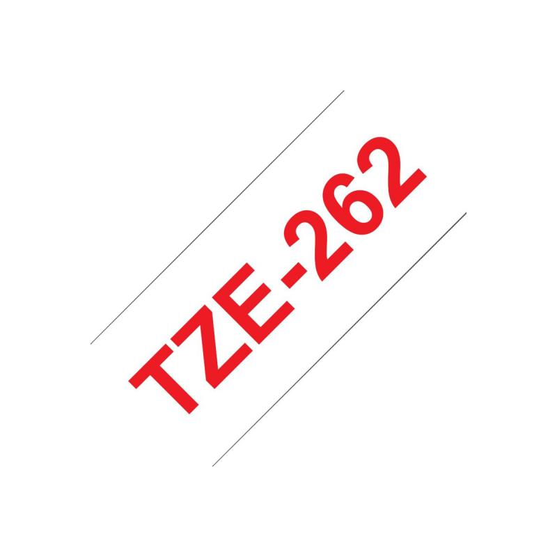 Brother TZE-Schriftbandkassette TZESchriftbandkassette TZe-262 TZe262 White Red (TZE262)