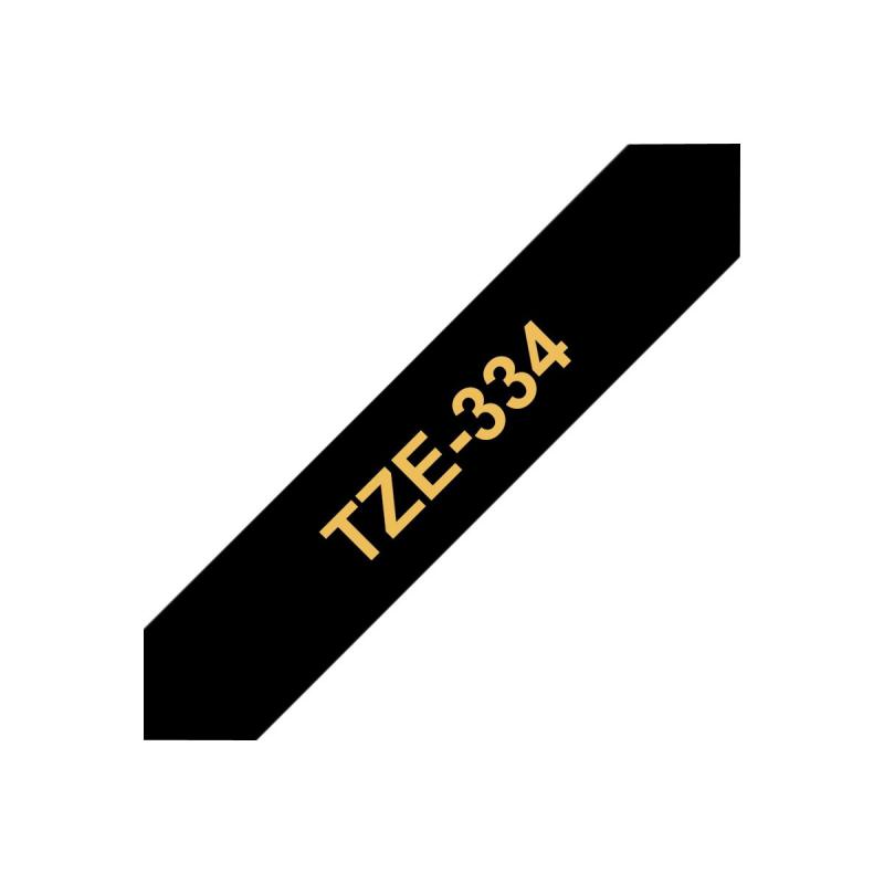 Brother TZE-Schriftbandkassette TZESchriftbandkassette TZe-334 TZe334 Black Gold (TZE334)